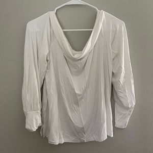 White off the shoulder long sleeve